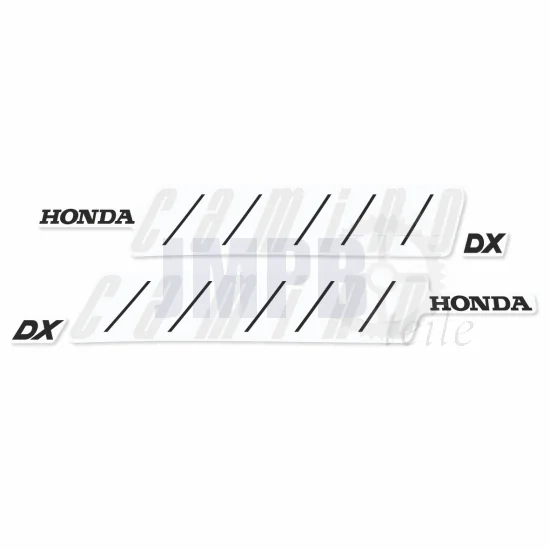 Tankaufklebersatz Honda Camino DX Schwarz/Weiß