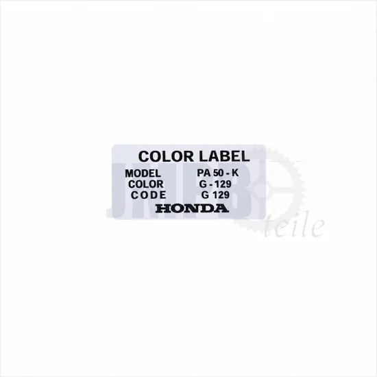 Sticker Farbcode Honda Camino PA50-K
