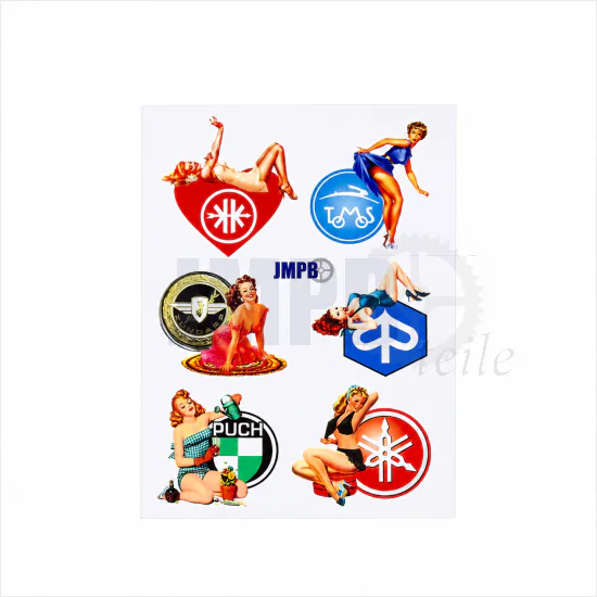 Aufklebersatz JMPB Pin-Up Moped